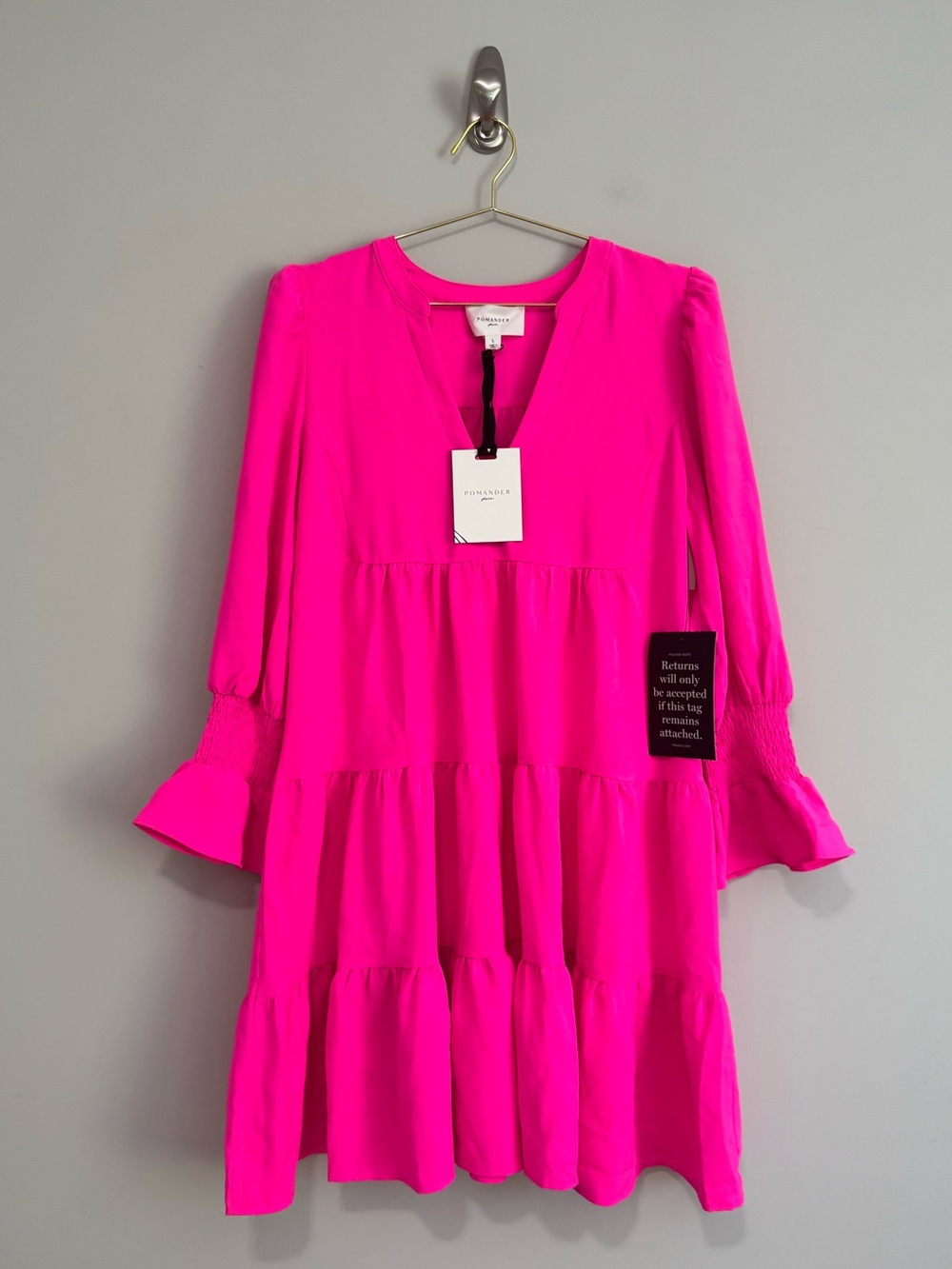 Tuckernuck Pomander Place Electric Pink Crepe Kenzo Dress